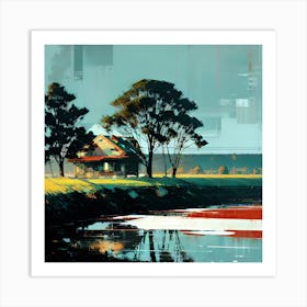 House By The Water Art Print