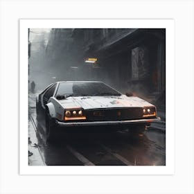 Back To The Future Delorean Art Print