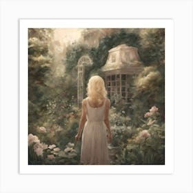 into the garden blonde art print 2 Art Print