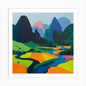 Abstract Travel Collection Laos 2 Art Print