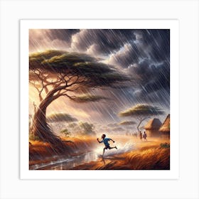 Rainy Day In Africa Art Print