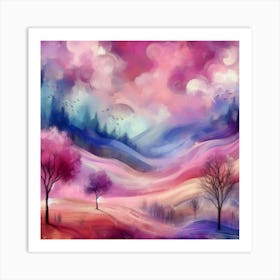 Abstract Landscape Painting 3 Art Print