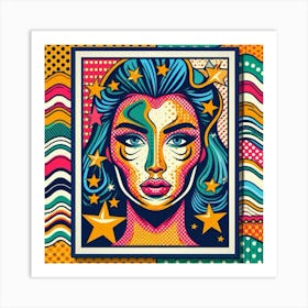 Abstract pop art Art Print