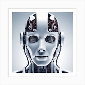 Robot Head 5 Art Print