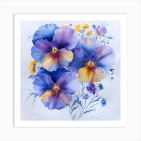 Pansies 4 Art Print