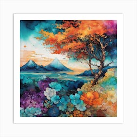 Tree In The Sky Art Print