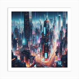 Futuristic City 4 Art Print