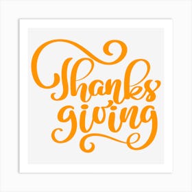 Thanksgiving Lettering 3 Art Print