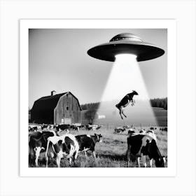 Alien Cow Art Print