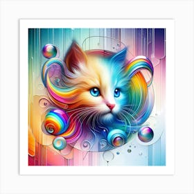 Creative Feline Cat Artwork 79 Art Print