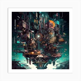 Futuristic City 14 Art Print