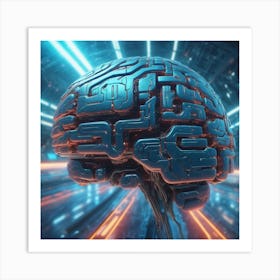 Brain In Space 1 Art Print