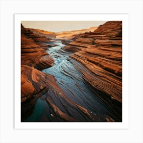 Firefly Erosion, Curves, Water, Natural, Landscape, Geology, Smooth, Texture, Flow, Exposure, River, (8) Art Print