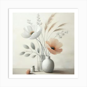 Flowers In Vases 3 Art Print