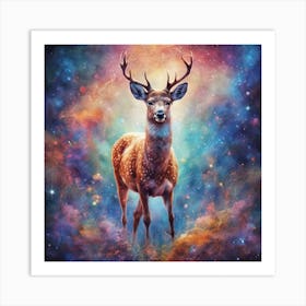 Celestial Deer Art Print