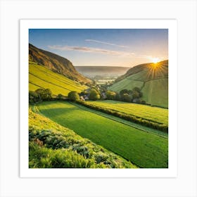 Sunrise Over The Dales 3 Art Print