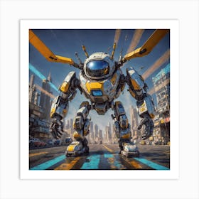 Robot Street Art Art Print