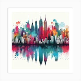 New York City Skyline 21 Art Print