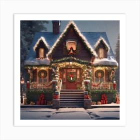 Christmas House 152 Art Print