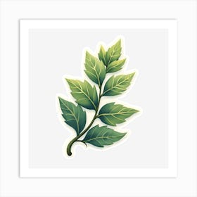 Leaf Sticker 1 Art Print