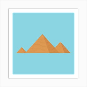 Pyramids Flat Design Icon Art Print