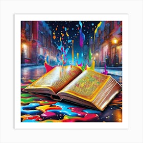 Open Book On The Street Art Print