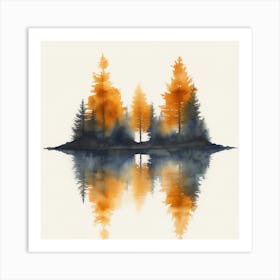 Autumn Trees Canvas Print Art Print