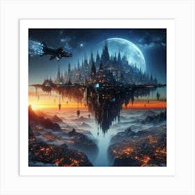 Futuristic City 1 Art Print