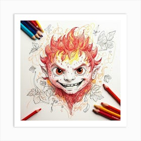 Fire Demon 1 Art Print