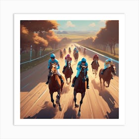 Horse Race 25 Art Print