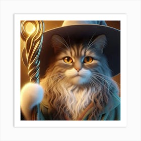 Wizard Cat 3 Art Print