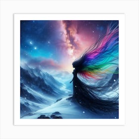 Rainbow Haired Girl Art Print