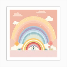 Rainbow boho poster 1 Art Print