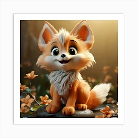 Cute Fox 8 Art Print