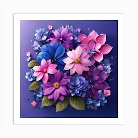 Paper Flowers 10 Art Print