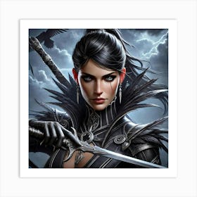 Zoya Nightshade Portrait Art Print