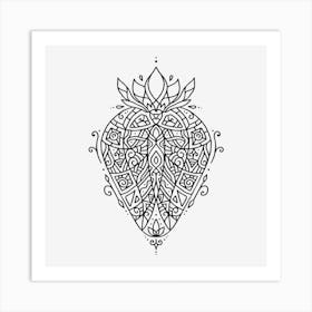 Strawberry Mandala Art Print