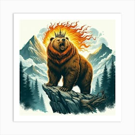 King Of Bears Art Print