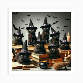 Witches On Books 1 Art Print
