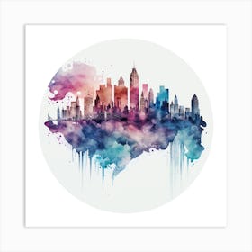 New York City Skyline.A fine artistic print that decorates the place. Art Print