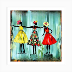 3 Friends - Dance Like Me Art Print