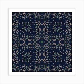 Cross Stitch Pattern Art Print