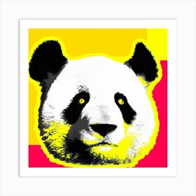 Panda Head Art Print