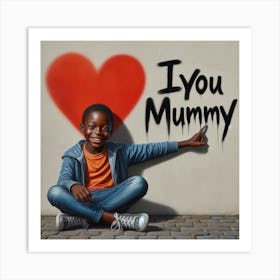 I Love You Mummy 4 Art Print