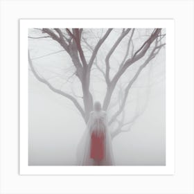 Woman In The Fog Art Print