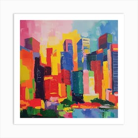 Abstract Travel Collection Singapore 8 Art Print