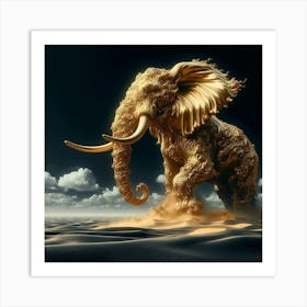 Golden Elephant 6 Art Print