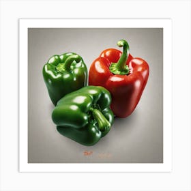 Three Peppers Art Print