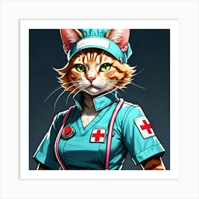 cute nurse Art Print