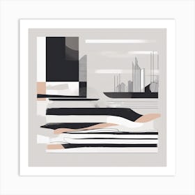 Minimalism Masterpiece, Trace In Man + Fine Gritty Texture + Complementary Pastel Scale + Abstract + (3) Art Print